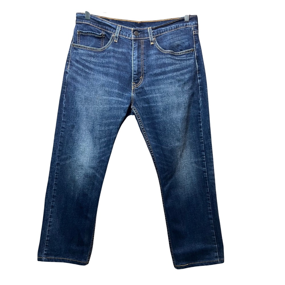 Levi's 505 Jeans Regular Fit Dark Wash Denim Pants‎ Classic 34x30 Straight Leg